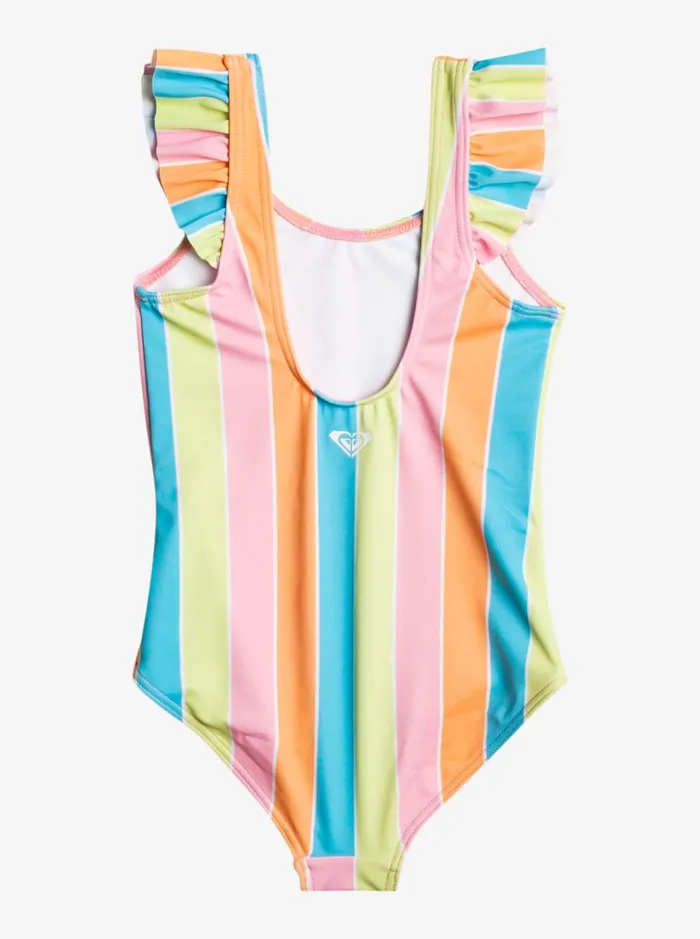 Roxy Swim Girl039s 416 Colors Of The Sun OnePiece Swimsuit For Girls Bachelor Button Rainbow Rays 8211 Women