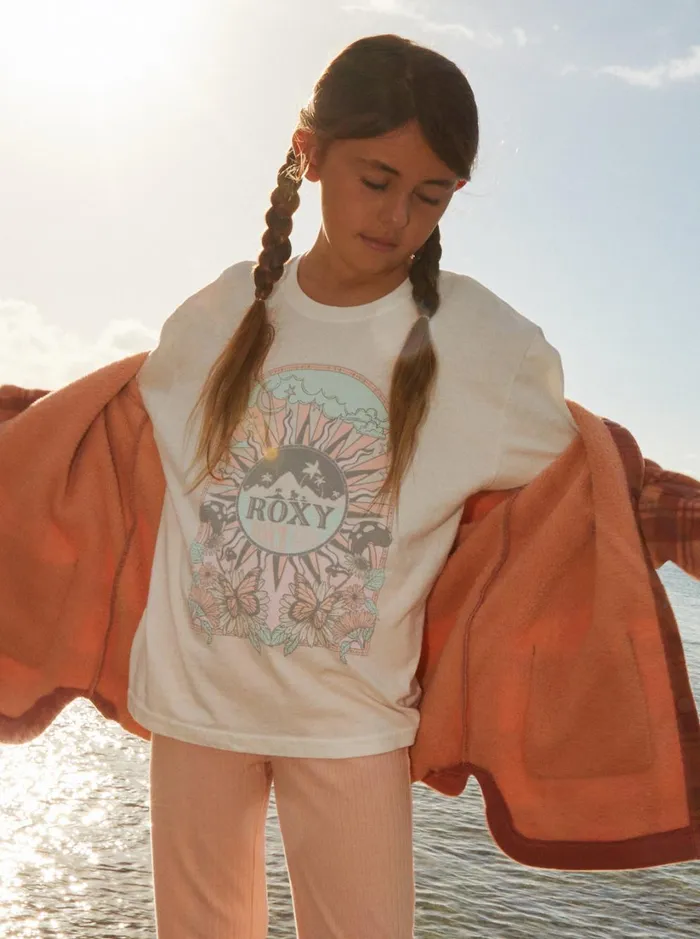 Roxy Tees and Tanks Girl039s 416 Cosmic Window Oversized Boyfriend TShirt Snow White 8211 Women Roxy Tees and Tanks Girl039s 416 Cosmic Window Oversized Boyfriend TShirt Snow White 8211 Women