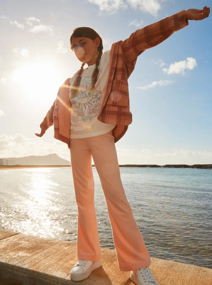 Roxy Tees and Tanks Girl039s 416 Cosmic Window Oversized Boyfriend TShirt Snow White 8211 Women
