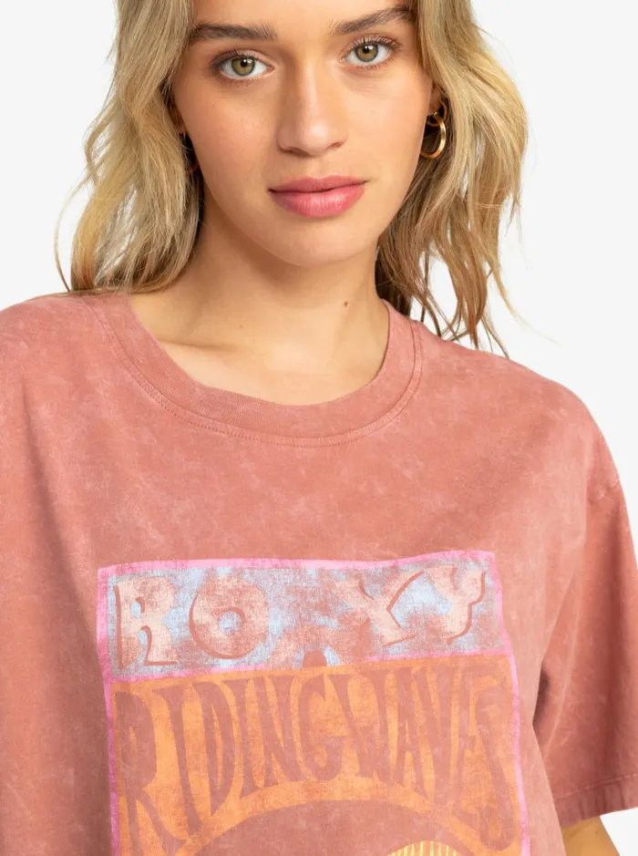 Roxy Tees and Tanks Girl Need Love B Oversized TShirt Cedar Wood 8211 Women