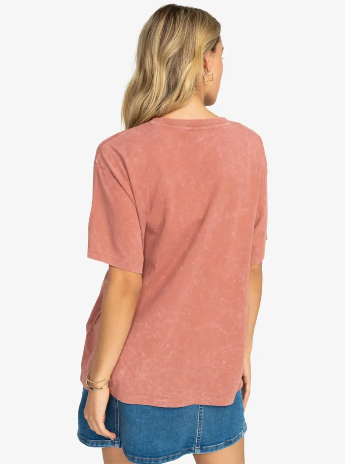 Roxy Tees and Tanks Girl Need Love B Oversized TShirt Cedar Wood 8211 Women