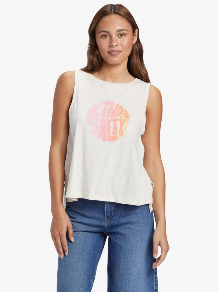 Roxy Tees and Tanks Kinda Salty Sleeveless TShirt Tapioca 8211 Women