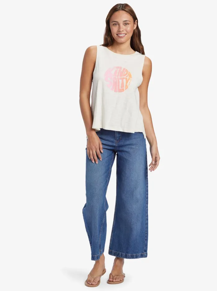 Roxy Tees and Tanks Kinda Salty Sleeveless TShirt Tapioca 8211 Women