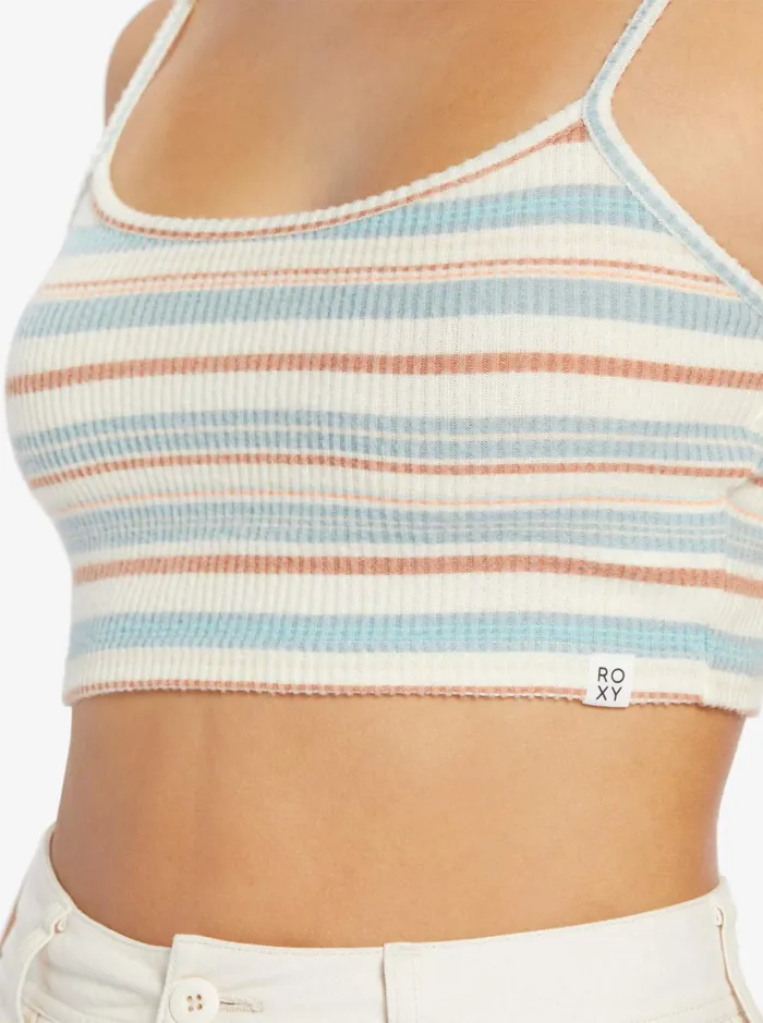 Roxy Tops Best Time Of Day Stripe Cozy Knit Camisole Snow White Shoreside Stripe 8211 Women