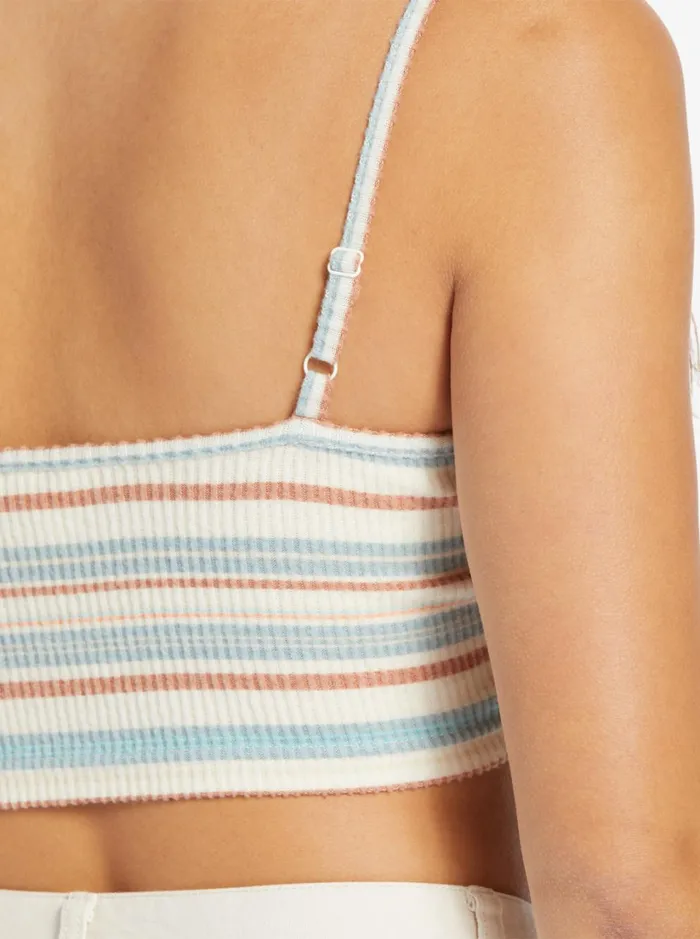 Roxy Tops Best Time Of Day Stripe Cozy Knit Camisole Snow White Shoreside Stripe 8211 Women