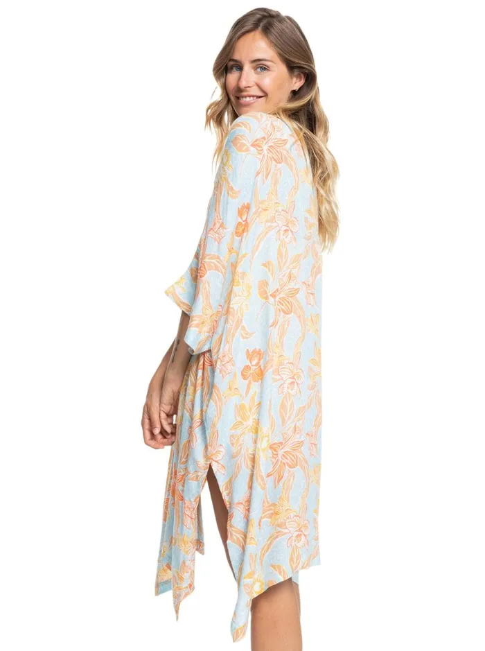 Roxy Tops Rebel Sun Kimono Cool Blue Island Time 8211 Women