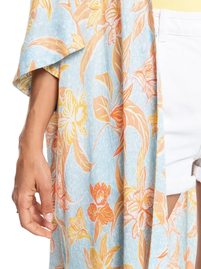 Roxy Tops Rebel Sun Kimono Cool Blue Island Time 8211 Women