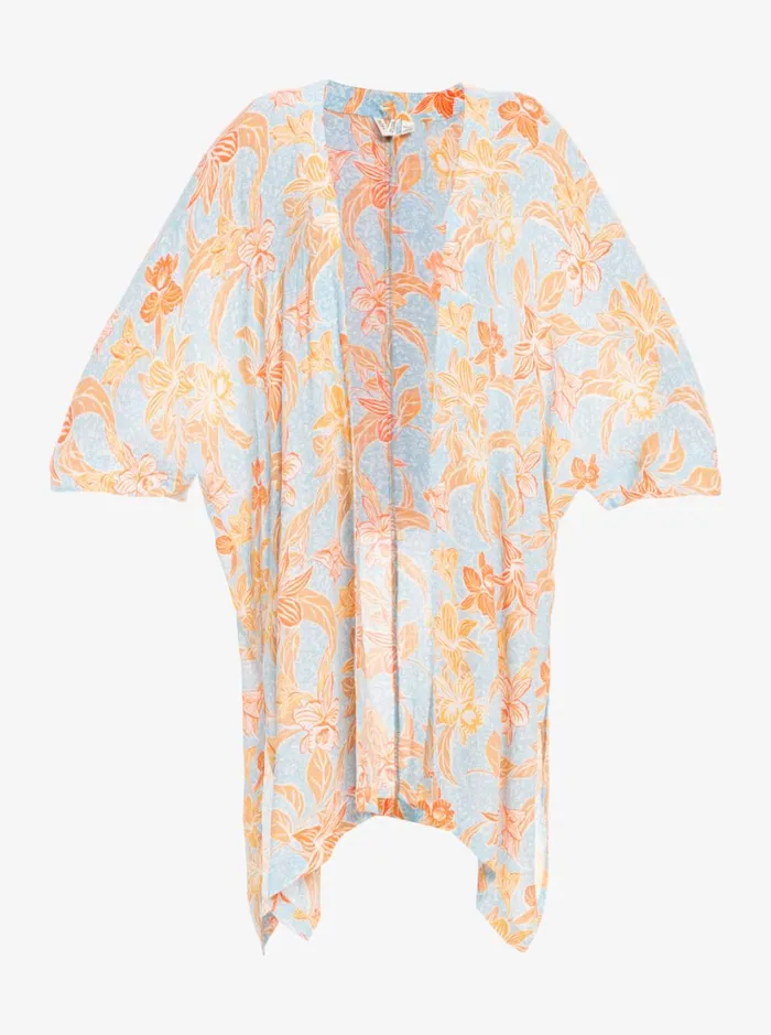 Roxy Tops Rebel Sun Kimono Cool Blue Island Time 8211 Women