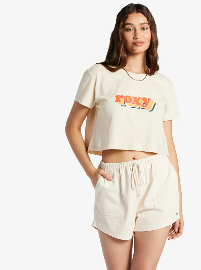 Roxy Tops Retro Roxy Stack Sleeveless Muscle TShirt Tapioca 8211 Women