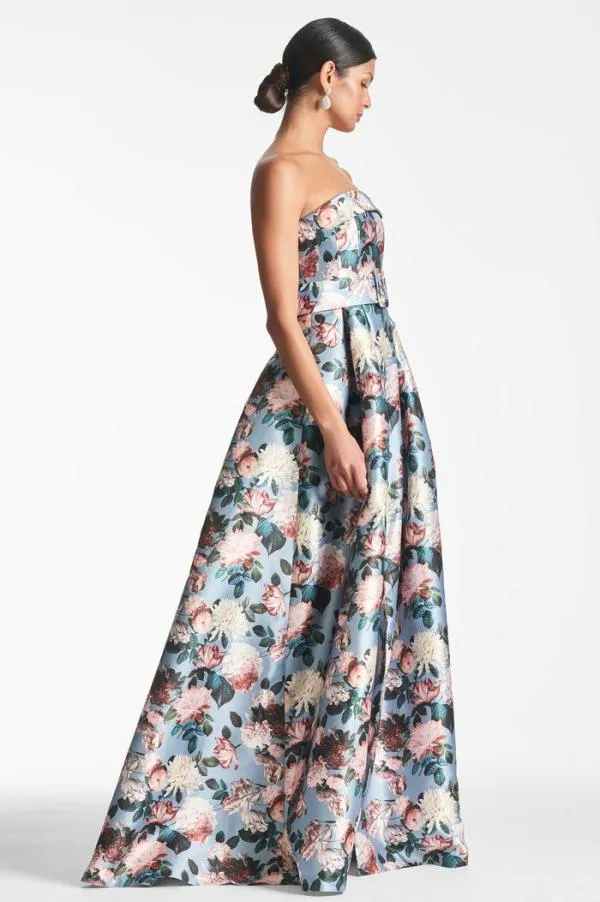 Sachin and Babi Brielle Gown 8211 Ice Blue Garden Ice Blue Garden Women Plus Sizes