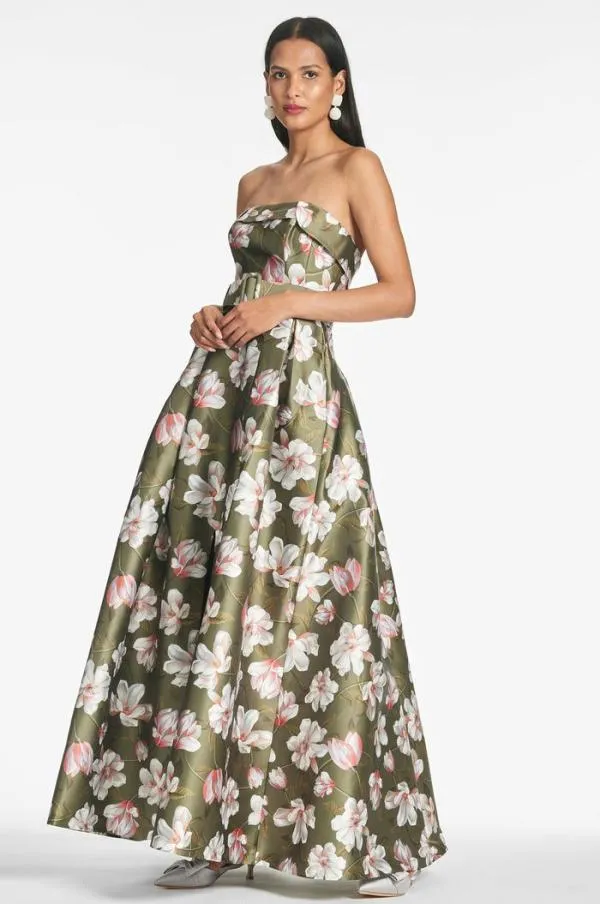 Sachin and Babi Brielle Gown 8211 Moss Magnolia Moss Magnolia Women Plus Sizes