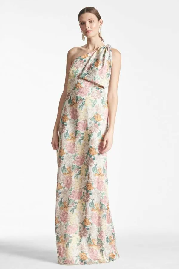 Sachin and Babi Chelsea Gown 8211 Antique Bouquet Antique Bouquet Women Plus Sizes