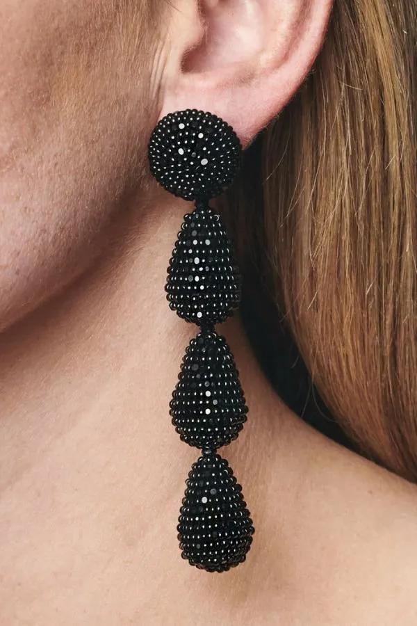 Sachin and Babi Eliza Earrings 8211 Smooth Beads Black Women Earrings