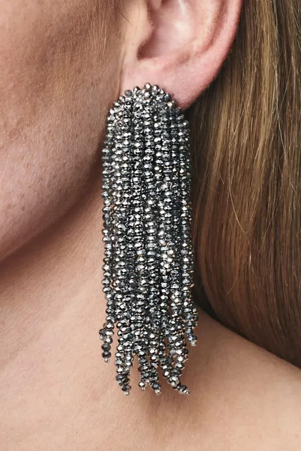 Sachin and Babi Fountain Earrings 8211 Metallic Faceted Beads Rust Gold Women Earrings