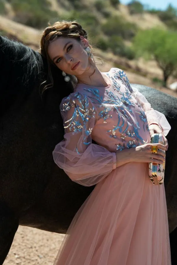 Sachin and Babi Freyja Gown 8211 Morganite Morganite Women Plus Sizes