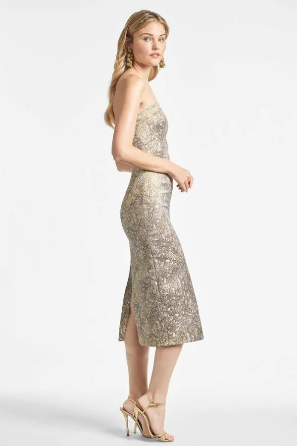 Sachin and Babi Isa Dress 8211 Gilded Floral Gilded Floral Women Midi