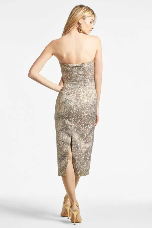 Sachin and Babi Isa Dress 8211 Gilded Floral Gilded Floral Women Midi