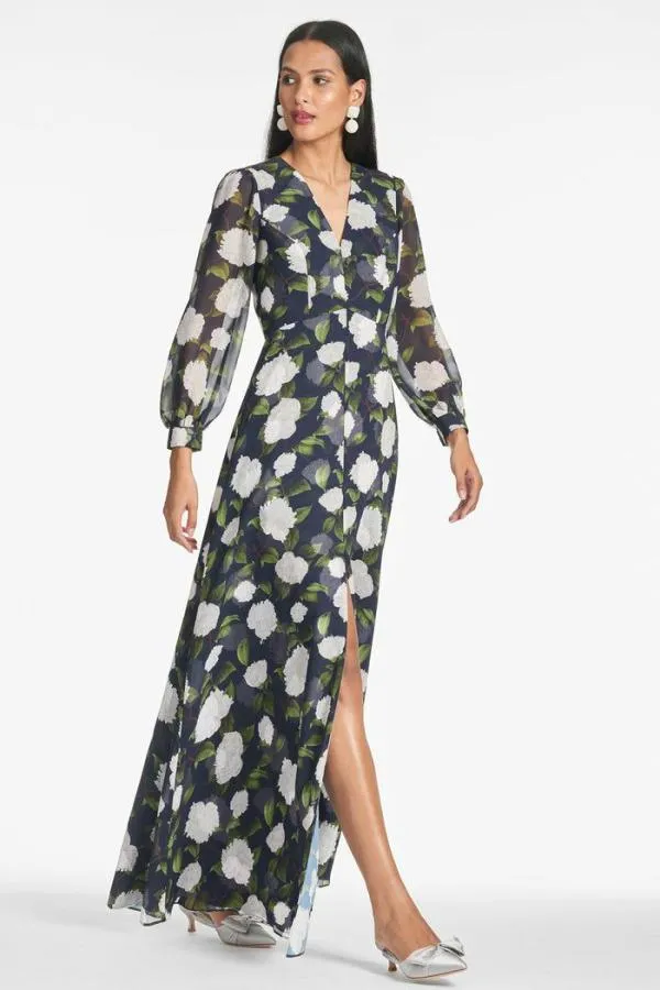 Sachin and Babi Penny Gown 8211 NavyIvory Moonlit Garden Navyivory Moonlit Garden Women Plus Sizes