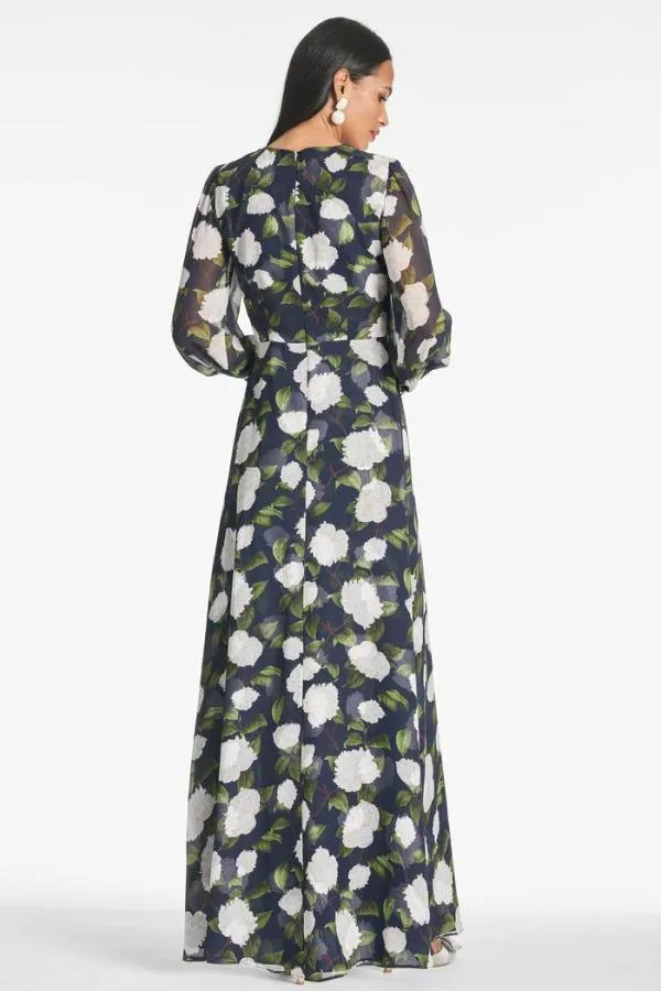 Sachin and Babi Penny Gown 8211 NavyIvory Moonlit Garden Navyivory Moonlit Garden Women Plus Sizes
