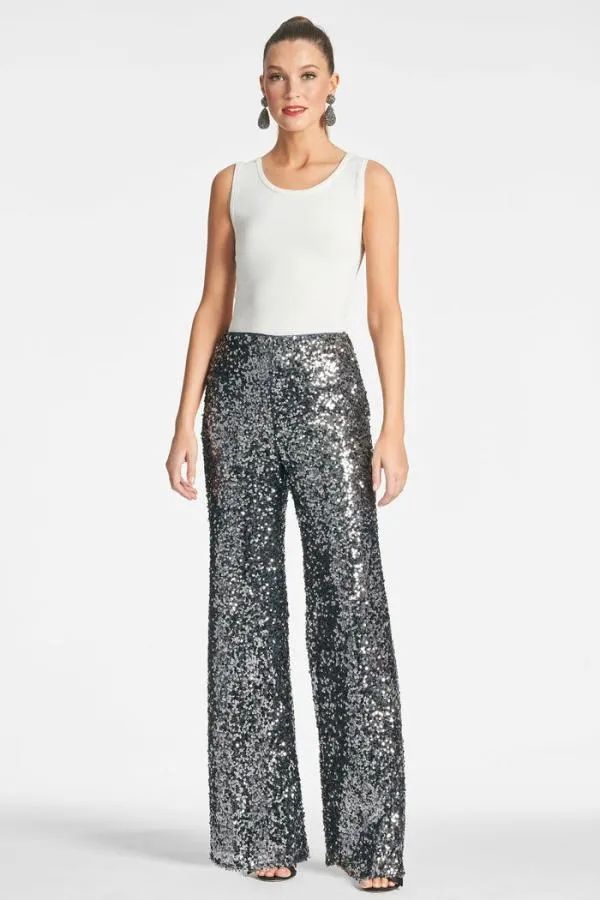 Sachin and Babi Sequin Alli Pant 8211 Gunmetal Gunmetal Women Matching Sets