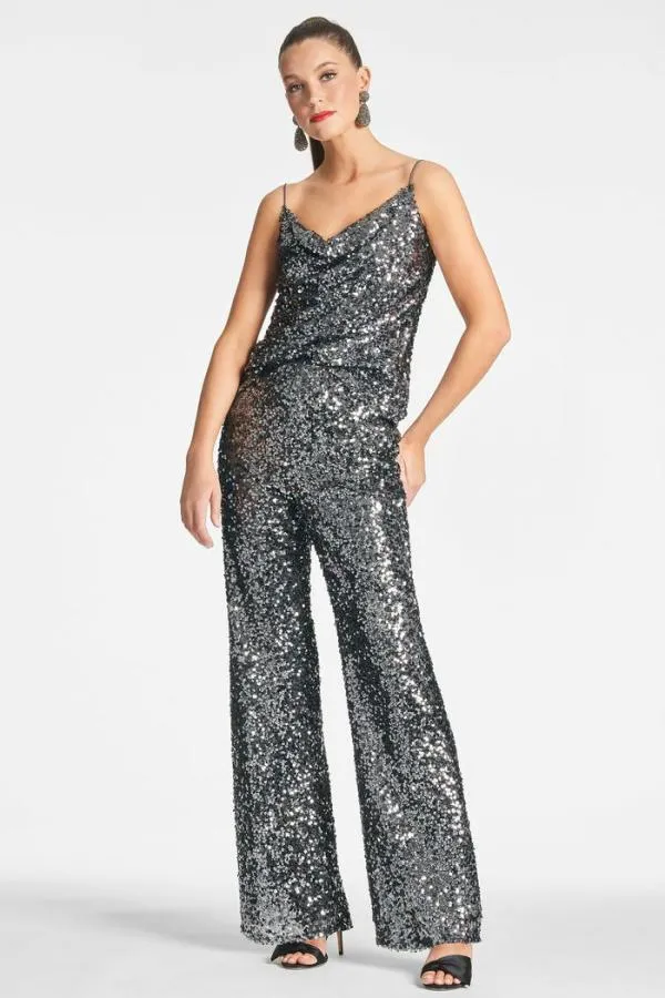 Sachin and Babi Sequin Alli Pant 8211 Gunmetal Gunmetal Women Matching Sets