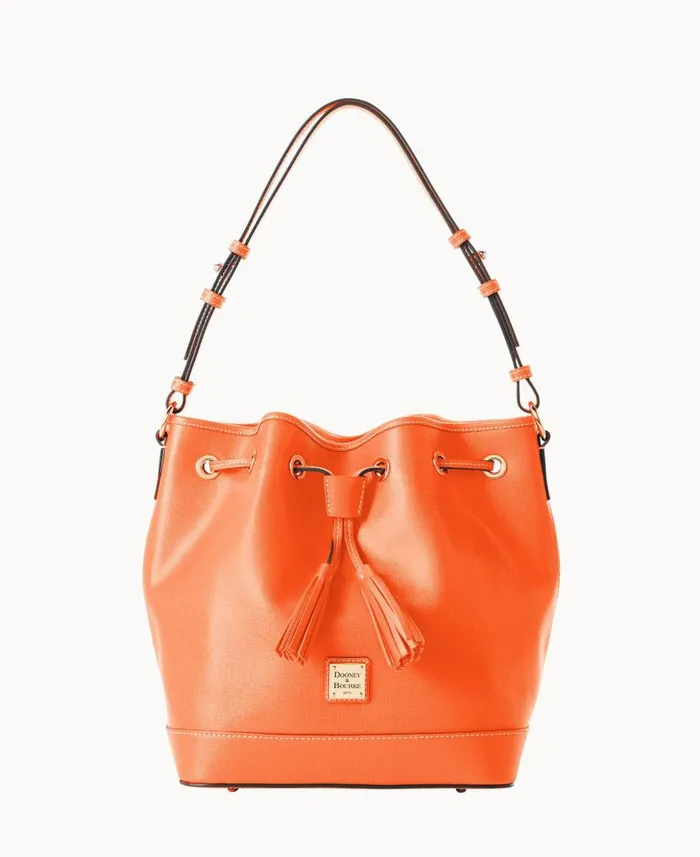 Saffiano Drawstring Coral Woman Dooney and Bourke Shoulder Bags