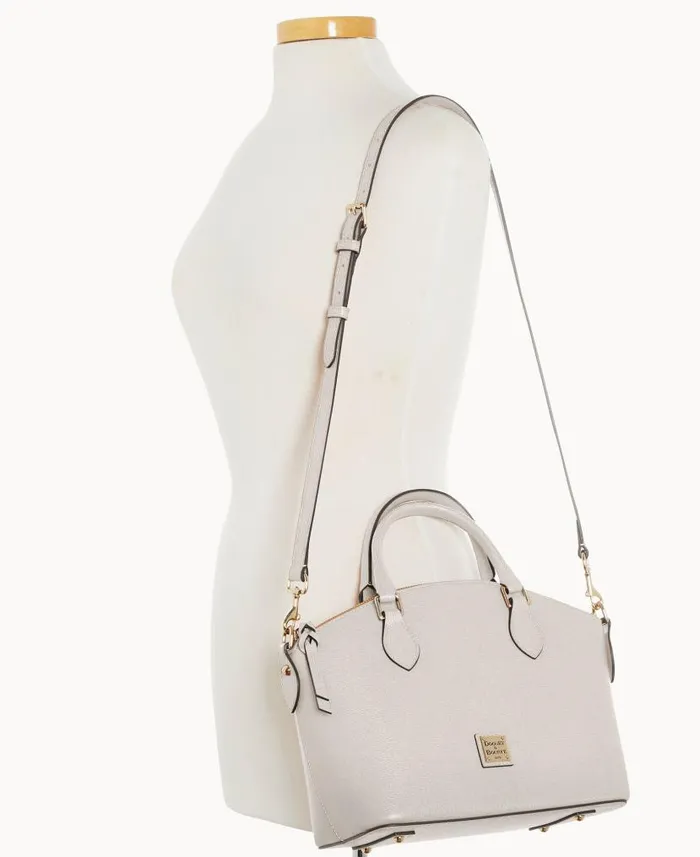 Saffiano Geena Satchel Ecru Woman Dooney and Bourke Satchels Saffiano Geena Satchel Ecru Woman Dooney and Bourke Satchels