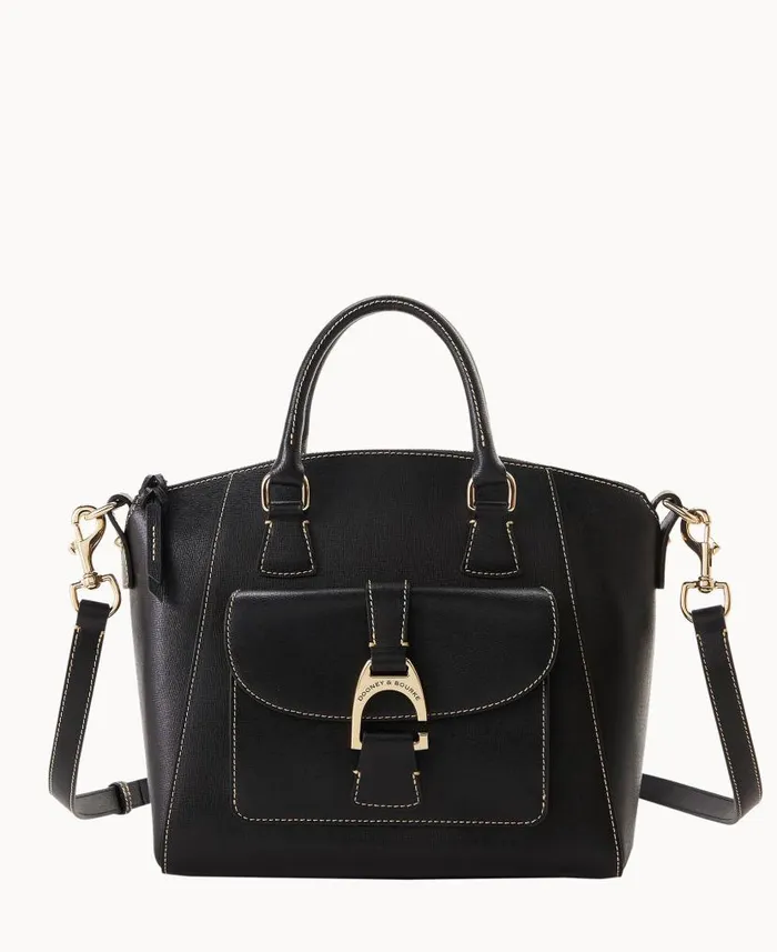 Saffiano Naomi Satchel Black Woman Dooney and Bourke Satchels