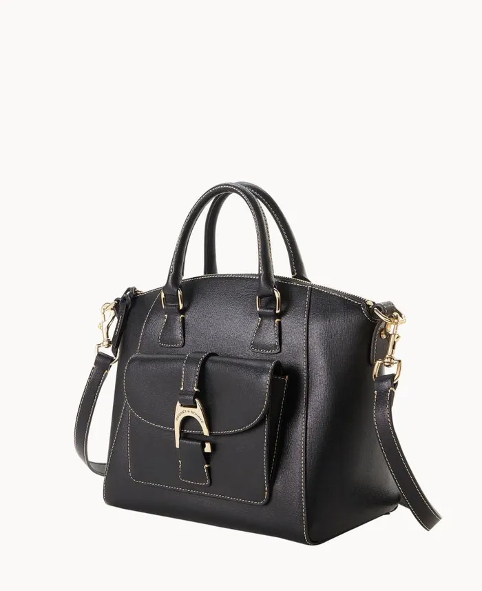 Saffiano Naomi Satchel Black Woman Dooney and Bourke Satchels