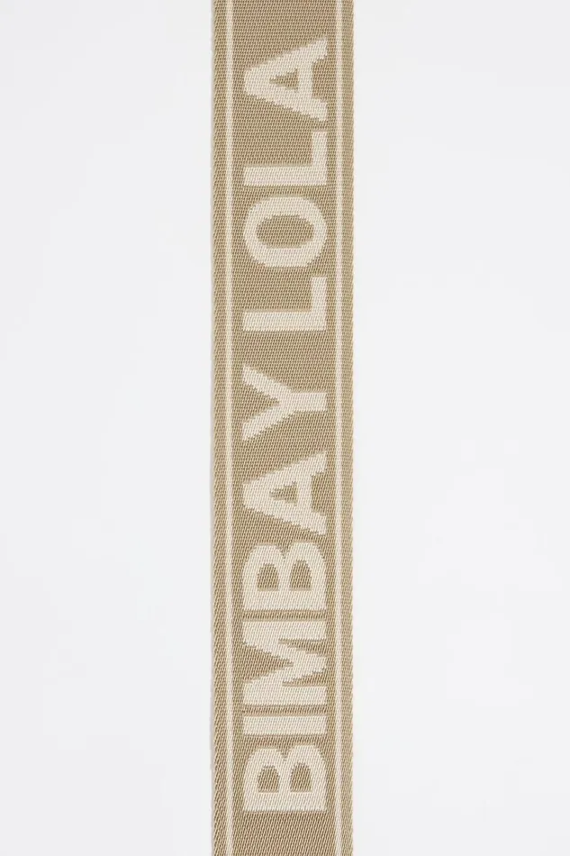 Sand Logo Fabric Crossbody Strap Sand Women Bimba Y Lola Crossbody Straps Sand Logo Fabric Crossbody Strap Sand Women Bimba Y Lola Crossbody Straps