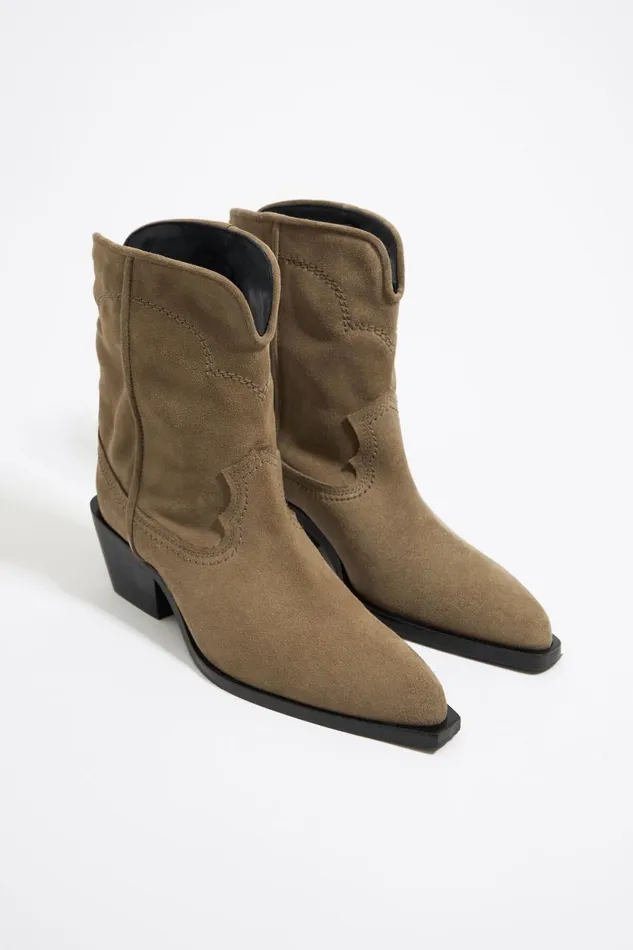 Sand Split Leather Cowboy Ankle Boot Sand Women Bimba Y Lola Ankle Boots And Boots Sand Split Leather Cowboy Ankle Boot Sand Women Bimba Y Lola Ankle Boots And Boots