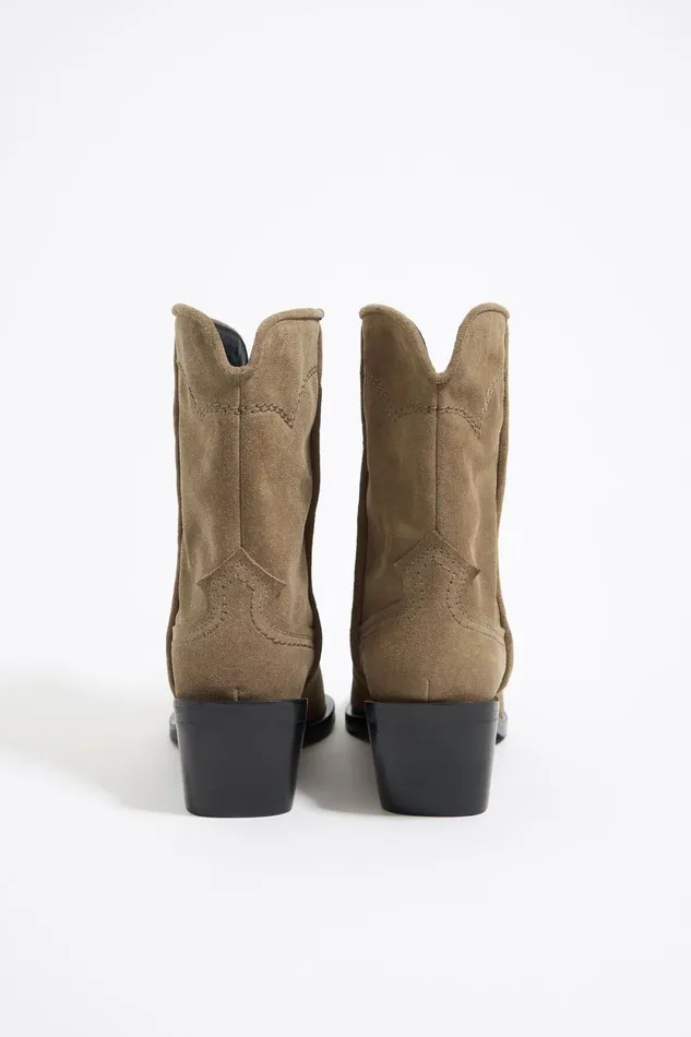 Sand Split Leather Cowboy Ankle Boot Sand Women Bimba Y Lola Ankle Boots And Boots Sand Split Leather Cowboy Ankle Boot Sand Women Bimba Y Lola Ankle Boots And Boots