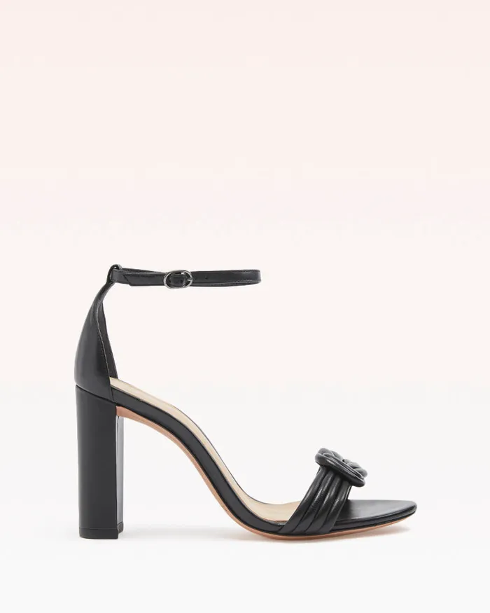Sandals Women Alexandre Birman Vicky Block 90 Leather Sandal With Knot Detail Alexandre Birman Black Sandals Women Alexandre Birman Vicky Block 90 Leather Sandal With Knot Detail Alexandre Birman Black