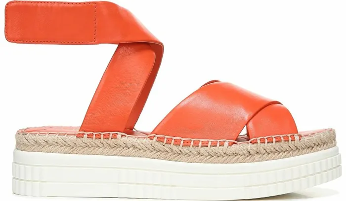 Sandals Women Franco Sarto Franco Brock Platform Sandal Tangerine Leather