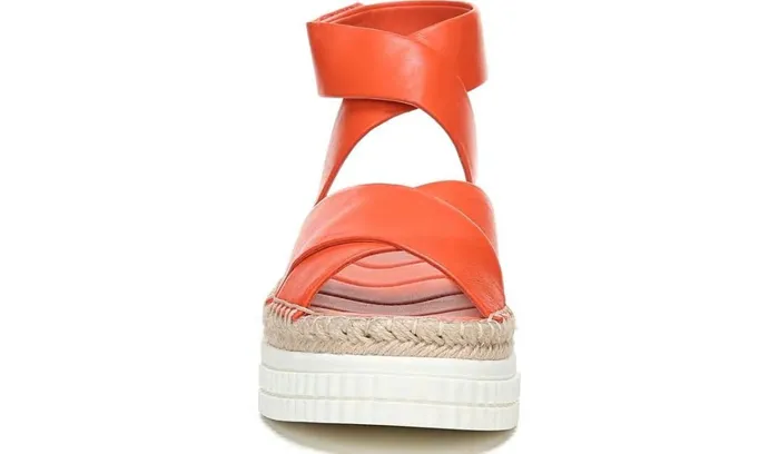 Sandals Women Franco Sarto Franco Brock Platform Sandal Tangerine Leather