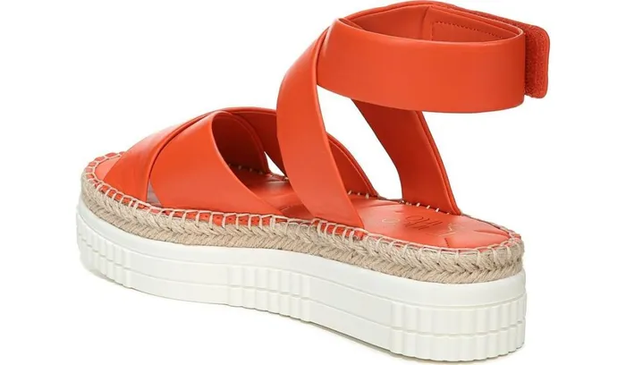 Sandals Women Franco Sarto Franco Brock Platform Sandal Tangerine Leather