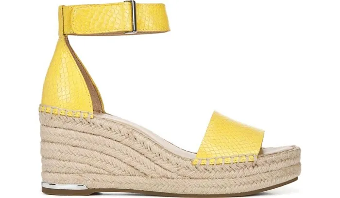 Sandals Women Franco Sarto Franco Clemens 4 Espadrille Wedge Sandal Yellow