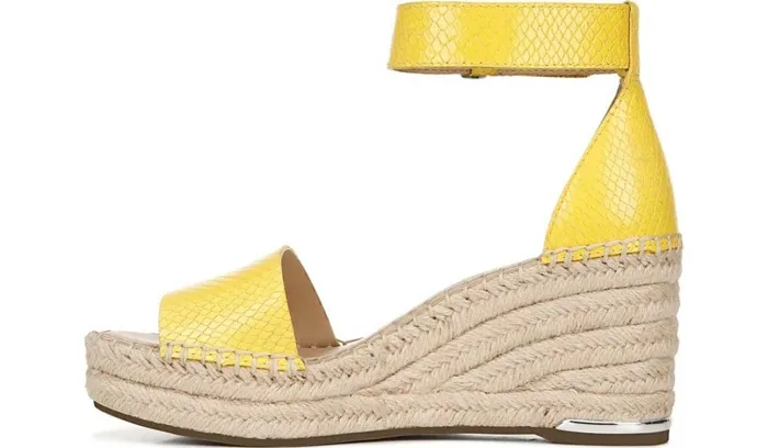Sandals Women Franco Sarto Franco Clemens 4 Espadrille Wedge Sandal Yellow
