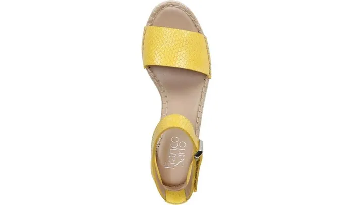 Sandals Women Franco Sarto Franco Clemens 4 Espadrille Wedge Sandal Yellow