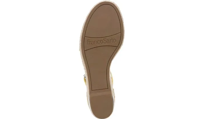 Sandals Women Franco Sarto Franco Clemens 4 Espadrille Wedge Sandal Yellow