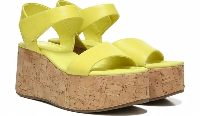 Sandals Women Franco Sarto Sarto Demi 2 Platform Wedge Sandal Limeade Leather