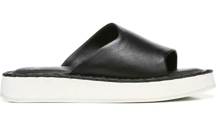 Sandals Women Franco Sarto Sarto Zoe Slide Sandal Black Leather