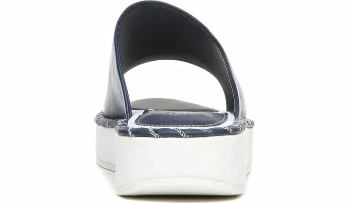 Sandals Women Franco Sarto Sarto Zoe Slide Sandal Navy Leather