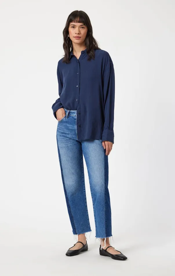 Savannah Straight Leg In Mix Blue Blocking Women Mavi Jeans Denim