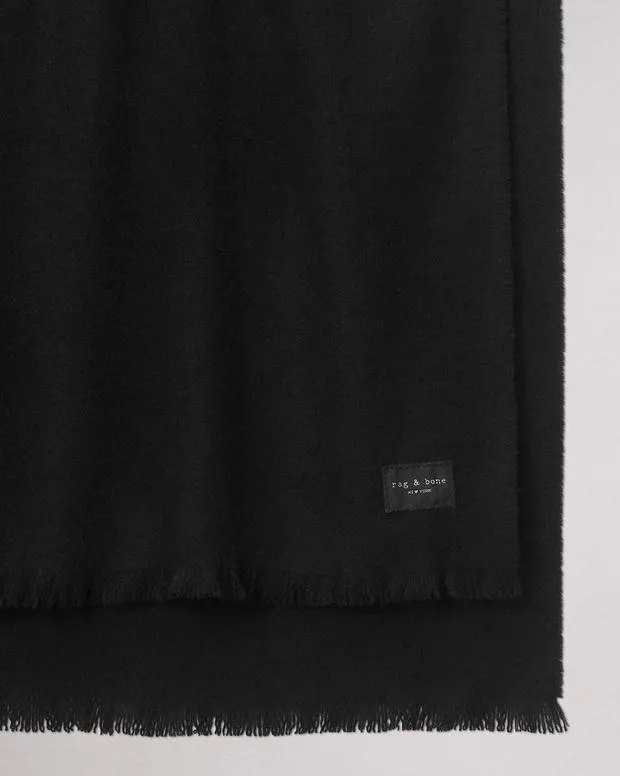 Scarves and Ponchos Women Rag and Bone Joni Wool Scarf Black