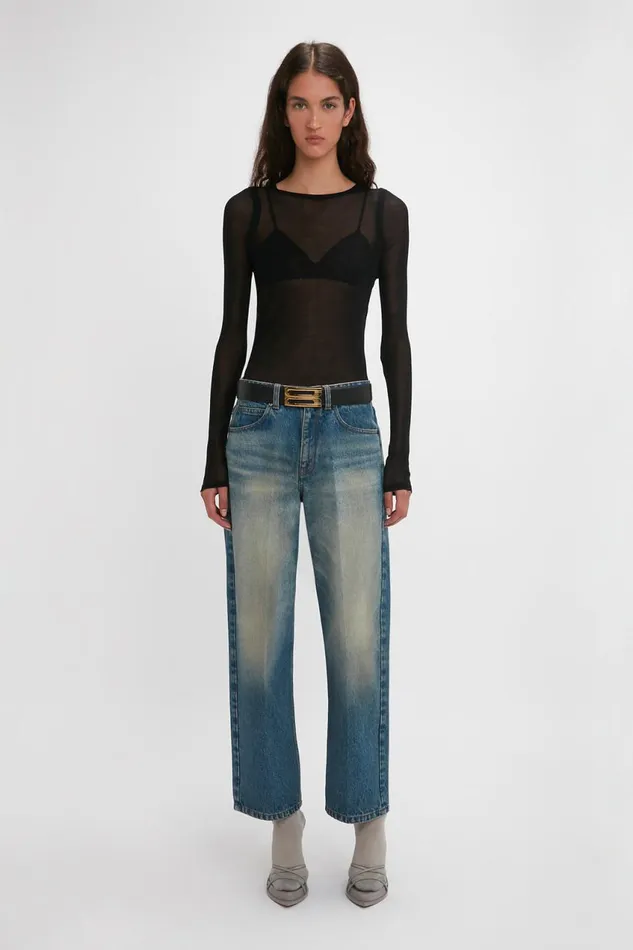Shirts and Tops Women Victoria Beckham Crew Neck Long Sleeve Top In Black