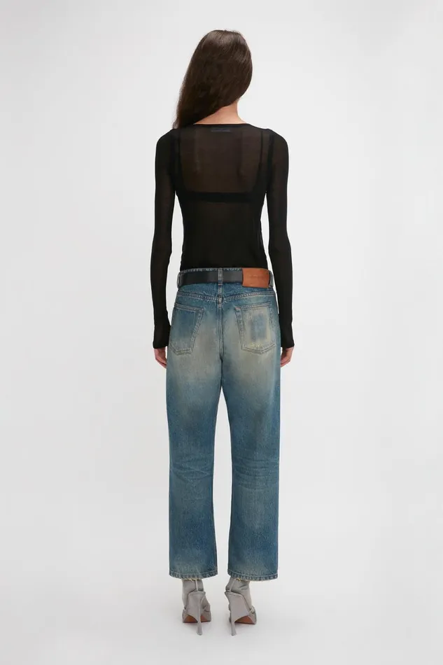 Shirts and Tops Women Victoria Beckham Crew Neck Long Sleeve Top In Black