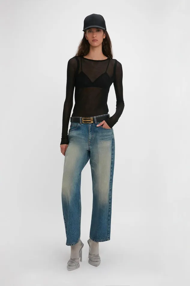 Shirts and Tops Women Victoria Beckham Crew Neck Long Sleeve Top In Black