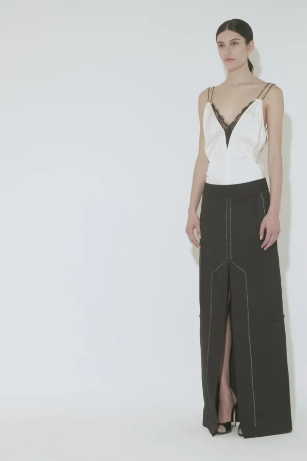 Shirts and Tops Women Victoria Beckham Lace Detail Cami Top In Harvest Ivory