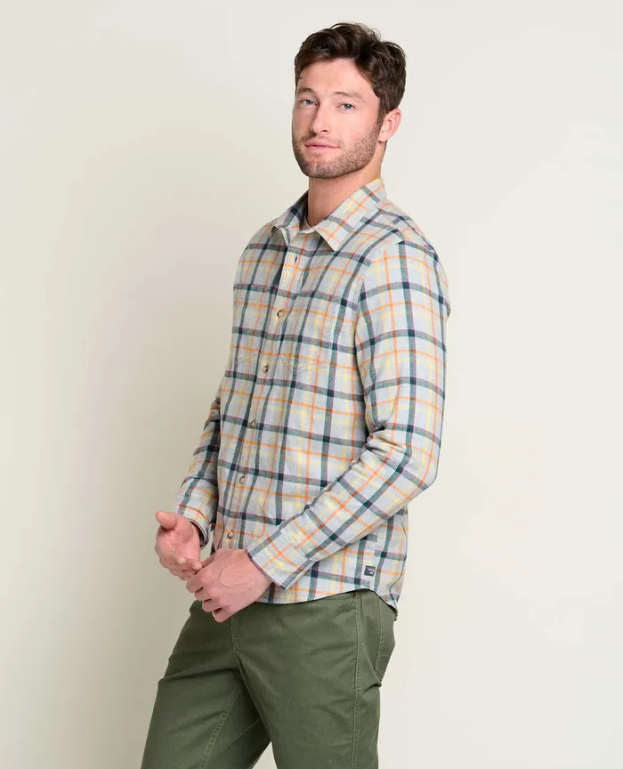 Shirts Flannagan Long Sleeve Shirt Heather Grey ToadandCo Men8217s